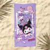 Toalla de Playa Sanrio Patrón de Dibujos Animados para Niños Gato Kitty Estampado Toalla de Baño Microfibra Secado Rápido para la Playa Toalla de Natación