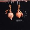 Llavero de madera de durazno guanyin buda calabaza tetera