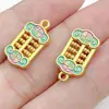 Pingente tradicional de peixe koi com gota de óleo banhado a ouro para riqueza e fortuna, nova pulseira de liga estilo chinês, acessórios de joias com caractere da fortuna atacado