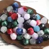 Novas Contas Hexagonais de Imitação Olho de Gato 10mm com Furo Reto para Pulseira Colar DIY Feito à Mão Acessórios Contas Redondas