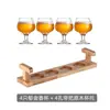Conjunto Criativo de Copos de Cerveja Artesanal com Bandeja de Madeira para Uso Comercial Porta-Copos de Vidro para Bar Copo de Vidro para Chopp Speakeasy