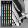 Juego de Herramientas para Uñas DIY Varilla Espiral de Doble Punta Pluma de Taladro de Punta Pluma de Punta de Ola Duradero Gouhua Fototerapia Juego de Diamantes 5 Juegos