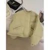 Jaqueta Acolchoada de Algodão Grossa para Mulheres, Estilo Curto de Inverno, Estilo Coreano, Gola Redonda, Quente, Petite, Fashion, Versátil, Versão Coreana