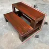 Reposapiés de Madera Maciza Escalones para Ventana de Bahía Reposapiés Doméstico Engrosado de Madera Maciza Marco de Escalón de 2 Niveles Reposapiés Escalón de Escalera