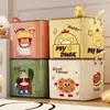 Caja de almacenamiento para desorden, caja organizadora multifuncional para snacks y juguetes, cesta para armario, sala de estar, hogar, linda caricatura, caja de almacenamiento de escritorio