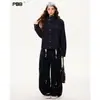 Chaqueta de Mezclilla Negra de Alta Gama Estilo Retro Americano Otoño 2026, Diseño Único, Corte Holgado, Top Casual Versátil