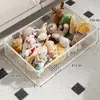 Caixa de armazenamento sob o sofá, comedouro de porco, caixa de armazenamento de brinquedos, cesta plana retrátil sob o móvel da TV, prateleira de armazenamento para blocos de montar e brinquedos