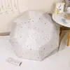 Guarda-chuva Automático Colorido Arco-Íris, Proteção Solar, Proteção UV, Guarda-sol, Estilo Menina, Estilo Ins, Uso Duplo para Sol e Chuva, Guarda-chuva Dobrável