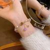 Estilo de fada francesa novo estilo chinês pulseira de contas Mandala roxa nicho design de luxo leve pulseira de fada requintada