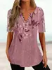 Amazon ebay transfronteiriço roupas femininas europeias e americanas 2023 Verão solta gola V manga curta plissada botão camisa top feminino