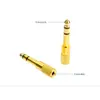Agujeros de 6.5 a 3.5, adaptador de audio de doble canal chapado en oro, micrófono MIC/Adaptador de audio