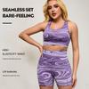 Estilo Nuevo Europeo y Americano, Alta Elasticidad, Cómodos, Sin Aros, A Prueba de Golpes, Transpirables, Shorts de Melocotón, Conjunto de Ropa Interior Deportiva Casual