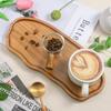 Bandeja de madera de acacia transfronteriza con forma de nube, estilo japonés, de madera maciza, para té, cena, cafetería, almacenamiento, dieta