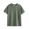 Camiseta Artesanal de Tejido de Barril 100% Algodón para Hombres y Mujeres, Sin Costuras Laterales, Top de Punto Transpirable, Fuerte Fabricante OEM, Venta al por Mayor OEM