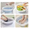 Lavabo Plegable, Lavabo Conveniente para Uso Doméstico, Tamaños Grande y Pequeño, Adecuado para Recién Nacidos, Tina para Bebé para Lavar Pies, Ropa y Verduras