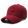 Comercio exterior transfronterizo otoño e invierno nuevo para mujer gorra con visera de pana a prueba de sol gorra de béisbol simple de pana de color sólido para hombre Amazon