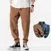 Pantalones casuales holgados para hombre estilo japonés lavado Otoño/Invierno 2026, pantalones de pana ajustados estilo chino, pantalones de moda para hombre talla grande