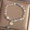 Nova pulseira de cristal com miçangas estilo oceano fresco de primavera e verão, pulseira feminina, presente para namoradas e irmãs, pulseira pulseira