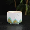 Taza de té de cerámica "Qianli Jiangshan", taza de maestro "Lu Bao", juego de té kung fu cultural y creativo, juego de caja de regalo para degustación de té, recuerdo