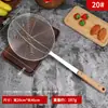 Mango de Madera Maciza de Tres Pulgadas Línea Reforzada Fuga Acero Inoxidable No Magnético Fritura Fuga Hogareño Olla Caliente Colador Cuchara para Pescado y Fideos Red de Drenaje Fuga