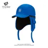 Gorra de Béisbol Cálida Protectora para los Oídos con Impresión de Logo Personalizado, Gorra Estilo Lei Feng para Mujer Otoño e Invierno, Gorra de Punto, Personalización en Pana