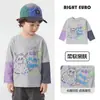 Camiseta de Manga Larga para Niño Estilo Europeo Derecho Otoño 2026 Nuevos Tops de Primavera y Otoño Ropa para Bebés y Niños Pequeños Camiseta Básica