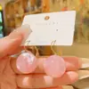Pendientes de Bola de Moda Coreana Frescos Versátiles para Mujer Verano Tendencia Nicho Pendientes 2025 Nuevos Accesorios de Oreja de Moda