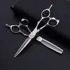 Tesouras de Cabeleireiro para Uso Profissional em Barbearias, Tesouras Planas de Aço Inoxidável de 6 polegadas, Tesouras de Desbaste, Tesouras de Corte de Cabelo, Tesouras de Desbaste, Fabricante, Transfronteiriço
