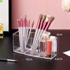 Caja de Almacenamiento Transparente para Brochas de Maquillaje con Compartimentos, Portacepillos de Cejas, Caja de Papelería, Caja de Almacenamiento Acrílica Transparente, Al por Mayor en Stock