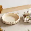 Molde de Silicona de Resina para Bandeja de Almacenamiento de Cemento y Yeso DIY, Molde de Bandeja Redonda de Conejo Pequeño con Borde de Encaje Venta al por Mayor