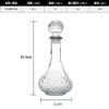 Botella de cristal de estilo europeo para vino extranjero con tapa botella de vino sellada dispositivo de almacenamiento de vino juego de decantador botella de whisky personalizada para el hogar