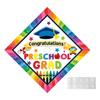 2026 Nova Temporada de Formatura Decoração de Festa Headwear Grafite Colorido Cartão de Decoração para Chapéu de Formatura de Jardim de Infância