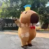 Disfraz Inflable de Dibujos Animados de Panda Gigante, Disfraz de Mono de Orejas Grandes, Disfraz de Papá Noel, Gorro de Conejo de Orejas Largas Capibara Oso Polar Muñeco
