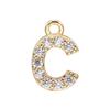 Estilo Quente Transfronteiriço DIY Pingente de Letra Inglesa Zircônia Micro-Cravada Banhado a Ouro Real Brincos Personalizados Pingente de Colar Joias para Mulheres