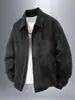 Chaqueta de Moto de Primavera para Hombre Estilo Nuevo Holgada Moda Americana Marca Ropa de Trabajo Casual Solapa Cremallera Superior