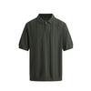 Verão novo suéter de manga curta masculino meio zíper POLO forro lapela negócios slim fit camiseta comércio exterior transfronteiriço atacado