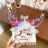 Faixa de Cabeça Brilhante de Natal Presente de Véspera de Natal Papai Noel Boneco de Neve Faixa de Cabeça com Galhos Decoração de Festa de Feriado Barraca