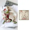 53 Lenços de Seda com Sensação de Luxo Leve e de Alta Qualidade, Lenço de Seda 100% Amora, Lenço Quadrado Elegante, Presente de Dia das Mães