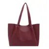 Bolso de Mano Grande de Mujer Retro Europeo y Americano, Bolso de Hombro para Compras, Bolso Tote de Moda Simple y Versátil para Mamá, Casual