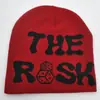 Chapéu de Tricô Bordado com Letra Personalizada Therisk Risk Dice Chapéu de Inverno Chapéu de Lã para Homens e Mulheres Par Hip-Hop Outono e Inverno
