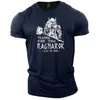 Moderna Nueva Camiseta de Verano Transpirable Cómoda de Cuello Redondo con Estampado de Letras para Hombres, Top Deportivo para Exteriores