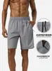 Pantalones cortos deportivos versátiles de secado rápido para verano con bolsillos, cremalleras, detalles reflectantes, transpirables, para correr, fitness y entrenamiento, pantalones hasta la rodilla de talla grande