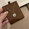 Collar de Estrella y Corazón Estilo Francés para Mujer, Acabado Cepillado Vintage, Diseño de Nicho, Cadena Delicada para Clavícula, Accesorio Versátil para el Día a Día