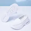 Zapatos de enfermera de piel de vaca de primera capa para mujer, estilo cuatro estaciones, amortiguación de aire grande incorporada, absorción de impactos, para estar de pie mucho tiempo sin pies cansados, parte superior suave y cómoda