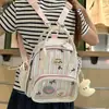 Nuevo Mochila Mini Transparente Estilo Perezoso Cuadros Dulces Frescos de Alto Valor Estilo Japonés Ins para Niñas