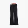 Calça Jeans Preta de Stretch em Quatro Direções Que Não Gruda nas Pernas, Caimento Slim, Calça Jeans Preta Que Faz as Pernas Parecerem Mais Longas, Calça Reta Bootcut 573