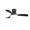 Luz de Ventilador de Comedor Retro Negro Silencioso de Madera Maciza Luz de Ventilador de Techo 2025 Nuevo Ventilador de Sala de Estar Integrado con Ventilador