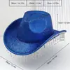 Sombrero de Vaquero Occidental Negro con Flecos de Pedrería de Alta Venta Transfronteriza Estilo Chica Popular Europea y Americana Sombrero para Fiesta y Escenario