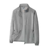 Ropa de Verano para Hombre Amigable con la Piel, Ropa Ligera para Pesca al Aire Libre con Protección Solar, Chaqueta Delgada de Secado Rápido Transpirable con Cuello Alto para Protección Solar