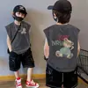 100% Algodón Moda Verano Ropa Infantil Niños Chaleco Nuevo Moda Fresco Versátil Camiseta sin Mangas Camiseta sin Mangas Bebé Camiseta Fina